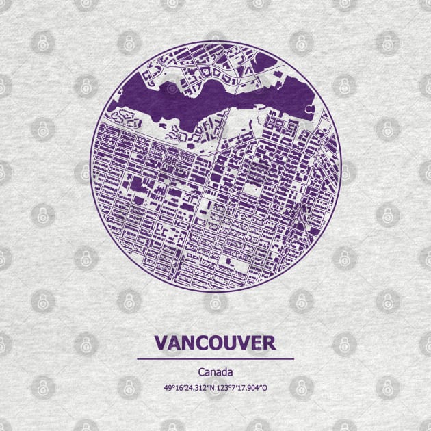 Vancouver city map coordinates by SerenityByAlex